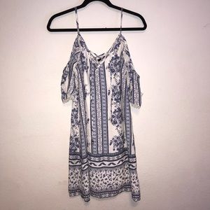 Floral off the shoulder mini dress